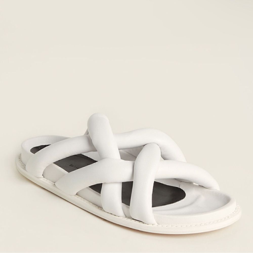 Proenza Schouler Pretzel Crossover Sandals in White